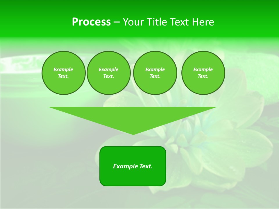 Abstract Green Cream And Towel With Flowers PowerPoint Template