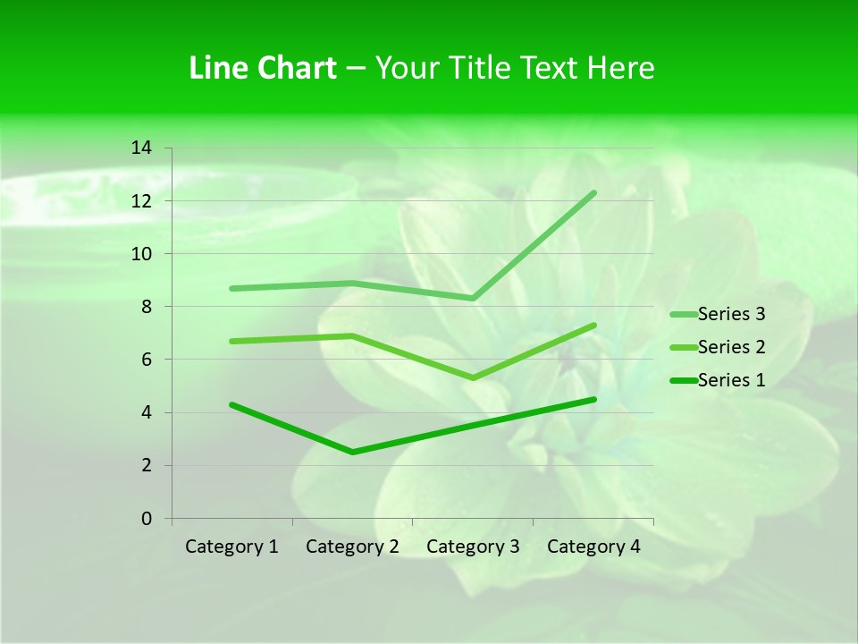Abstract Green Cream And Towel With Flowers PowerPoint Template
