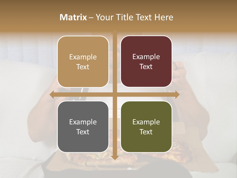 Unhealthy Fat Man Sitting On Couch Drinking Beer And Eating Pizza PowerPoint Template