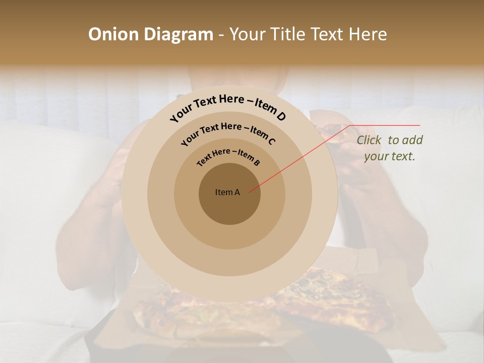 Unhealthy Fat Man Sitting On Couch Drinking Beer And Eating Pizza PowerPoint Template