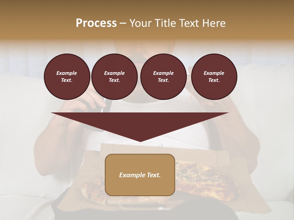 Unhealthy Fat Man Sitting On Couch Drinking Beer And Eating Pizza PowerPoint Template