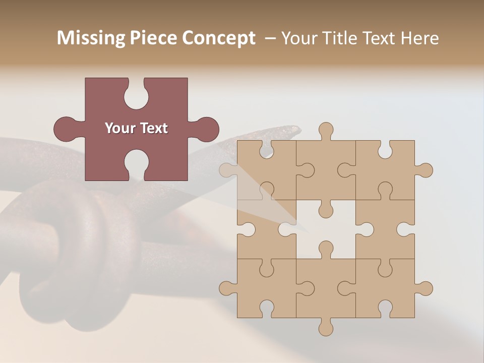 Barbed Wire - Abstract Macro, Shallow Depth Of Field PowerPoint Template