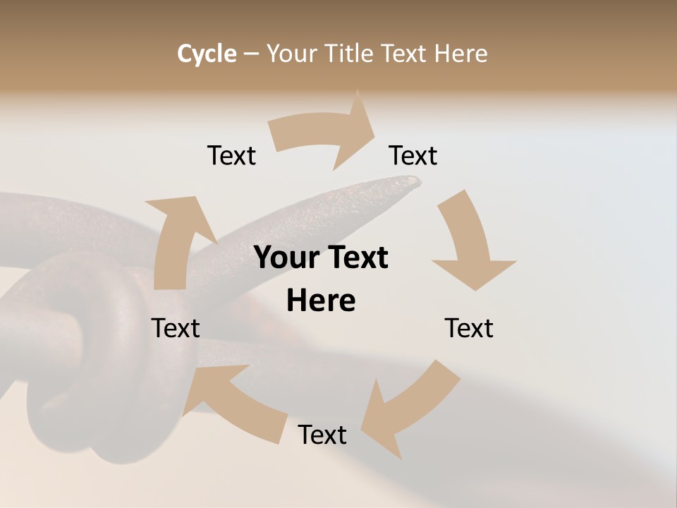 Barbed Wire - Abstract Macro, Shallow Depth Of Field PowerPoint Template