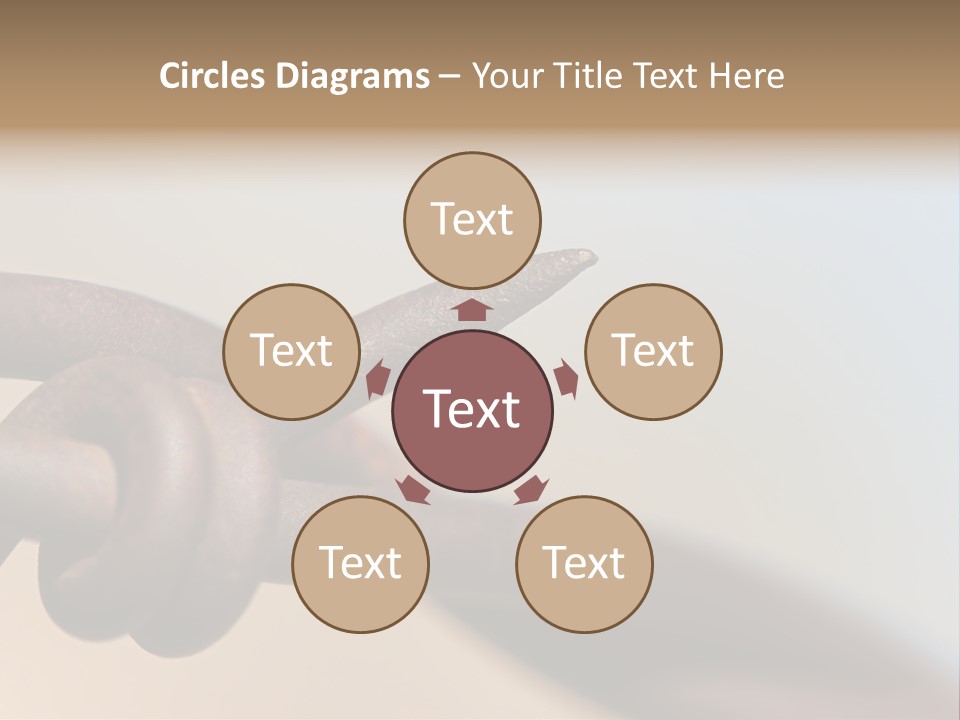 Barbed Wire - Abstract Macro, Shallow Depth Of Field PowerPoint Template