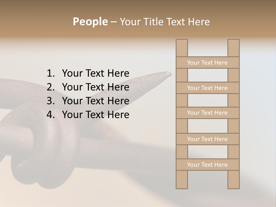Barbed Wire - Abstract Macro, Shallow Depth Of Field PowerPoint Template