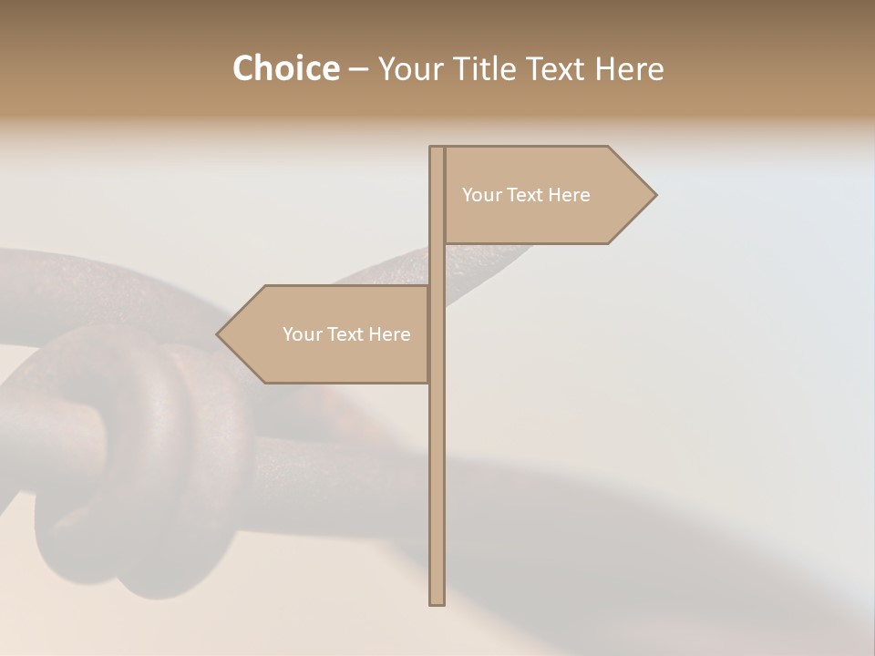 Barbed Wire - Abstract Macro, Shallow Depth Of Field PowerPoint Template