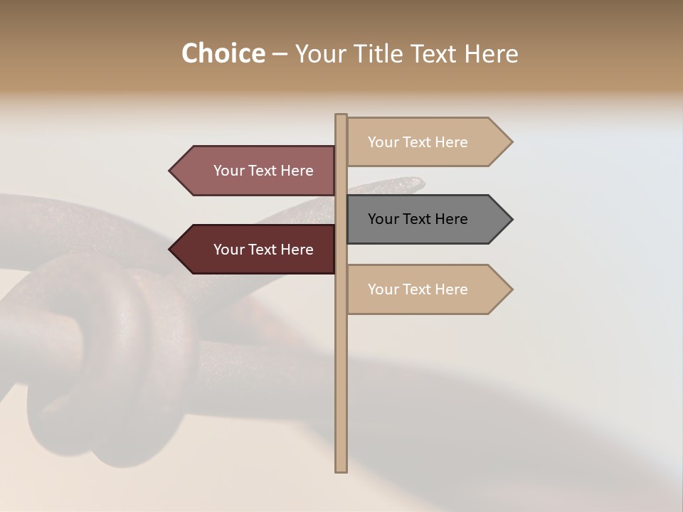 Barbed Wire - Abstract Macro, Shallow Depth Of Field PowerPoint Template