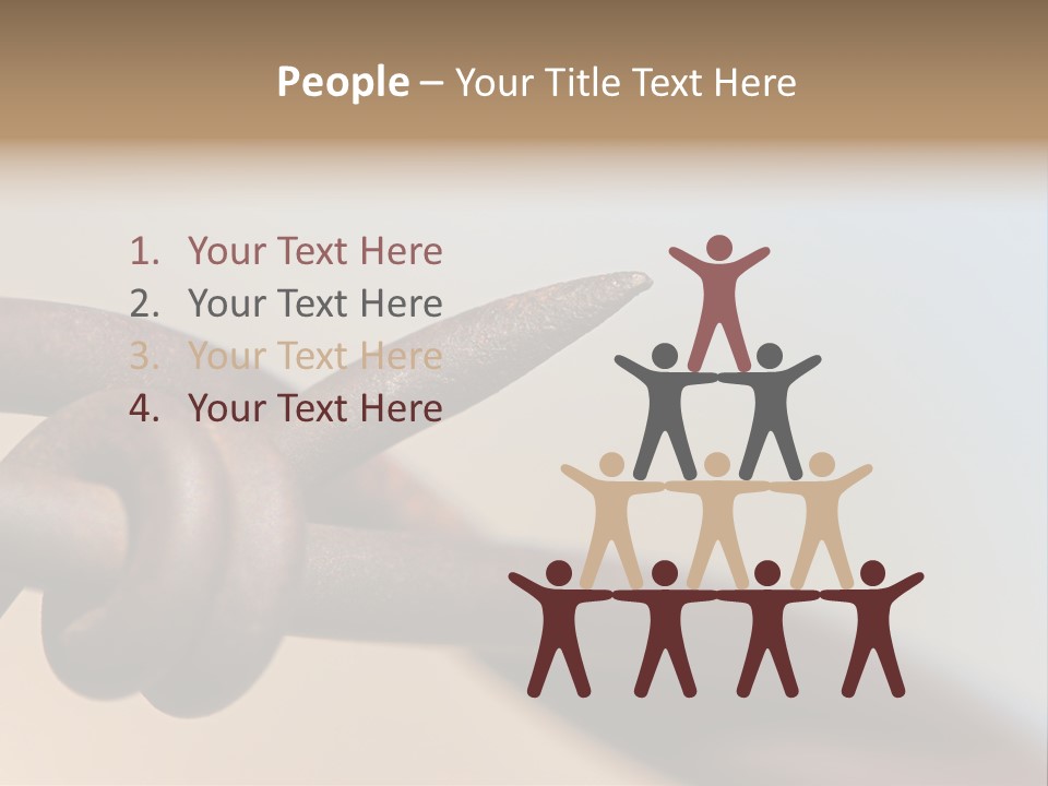 Barbed Wire - Abstract Macro, Shallow Depth Of Field PowerPoint Template