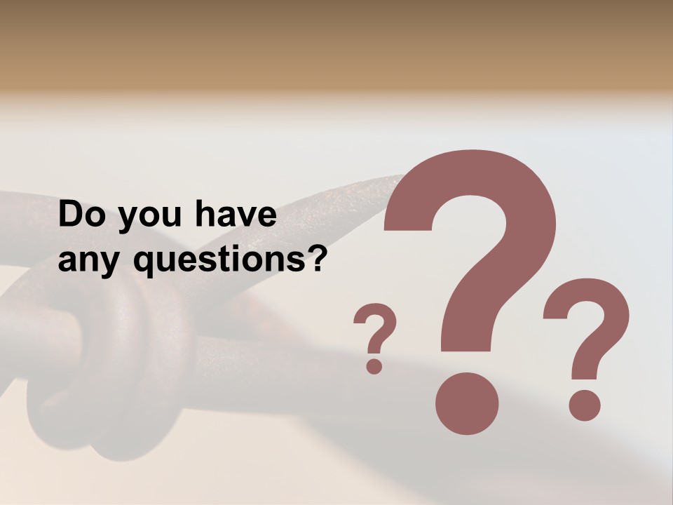 Barbed Wire - Abstract Macro, Shallow Depth Of Field PowerPoint Template