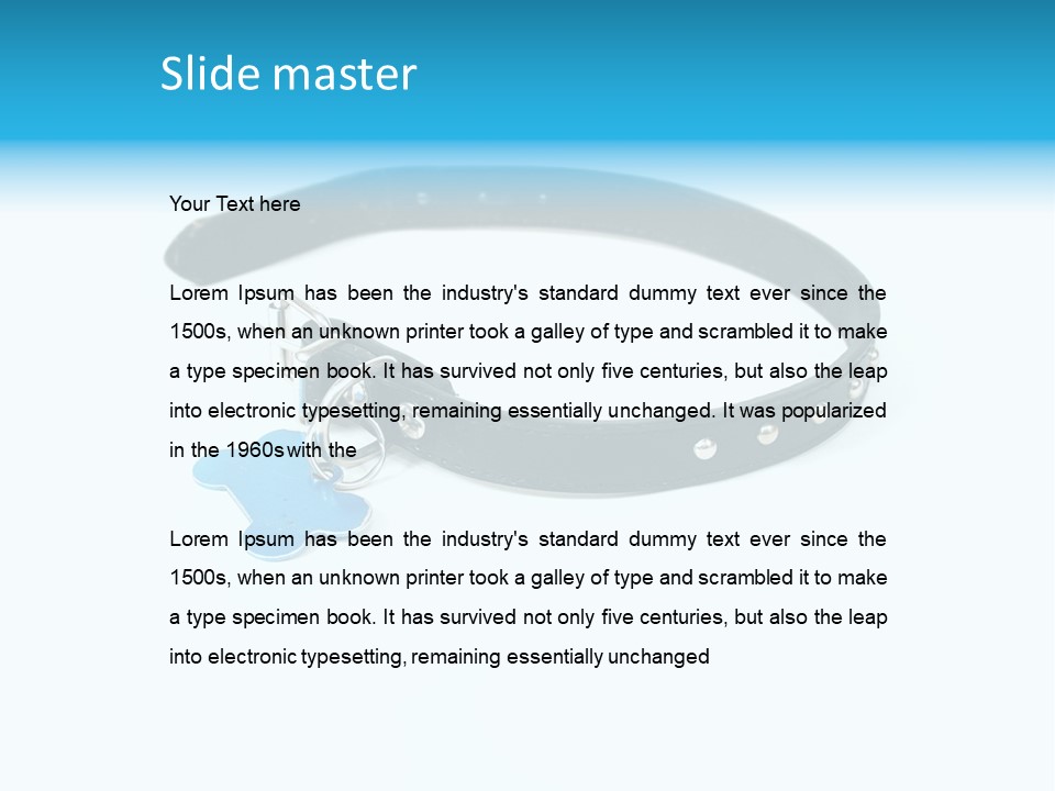 A Dog Collar With An Id Tag On It PowerPoint Template