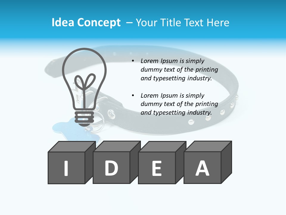A Dog Collar With An Id Tag On It PowerPoint Template