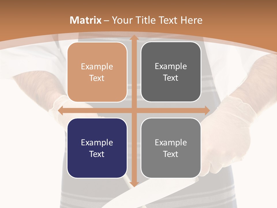 A Butcher Using A Butcher Steel To Sharpen A Knife PowerPoint Template