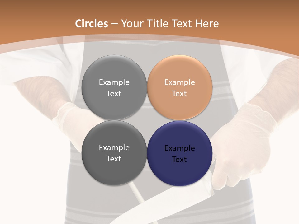 A Butcher Using A Butcher Steel To Sharpen A Knife PowerPoint Template