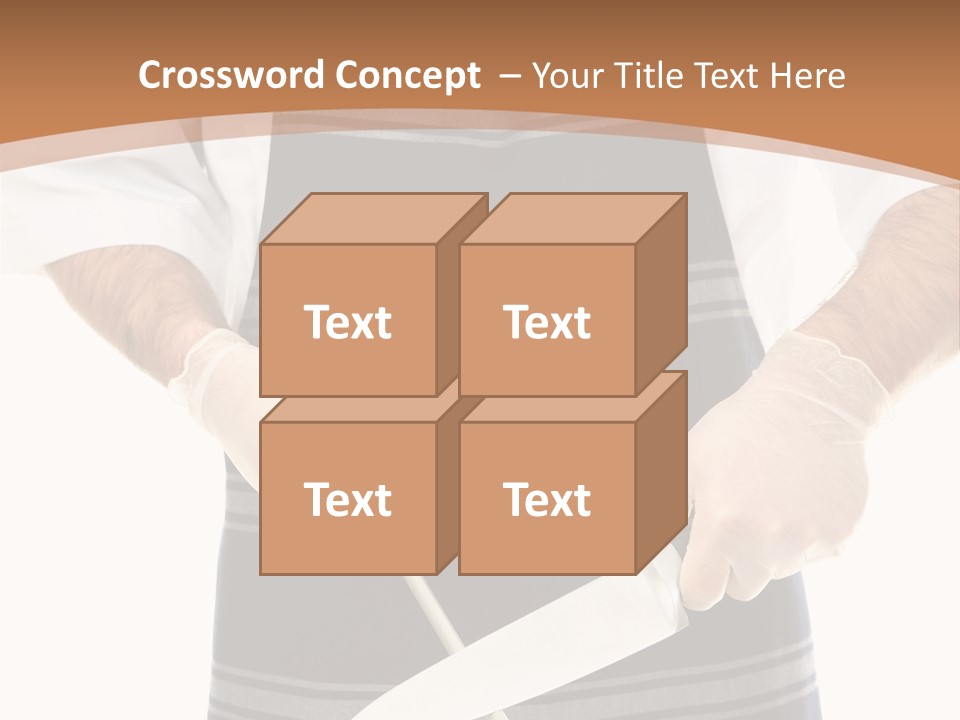 A Butcher Using A Butcher Steel To Sharpen A Knife PowerPoint Template