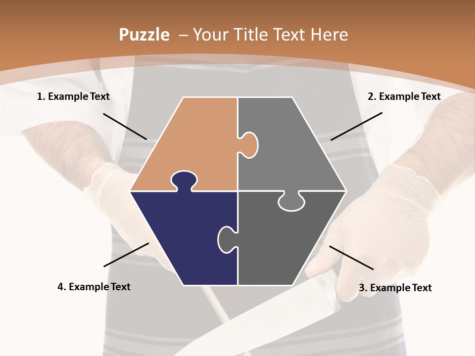 A Butcher Using A Butcher Steel To Sharpen A Knife PowerPoint Template