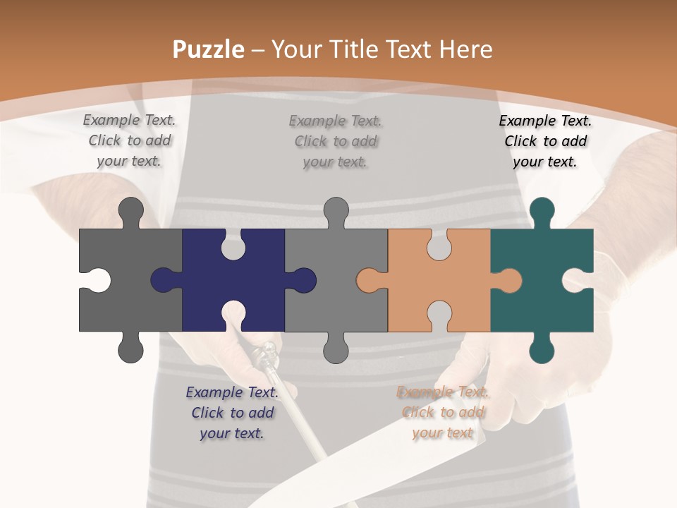 A Butcher Using A Butcher Steel To Sharpen A Knife PowerPoint Template