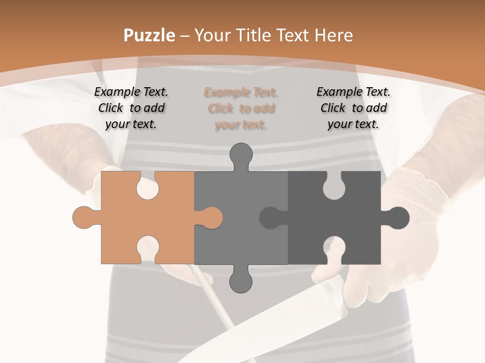 A Butcher Using A Butcher Steel To Sharpen A Knife PowerPoint Template