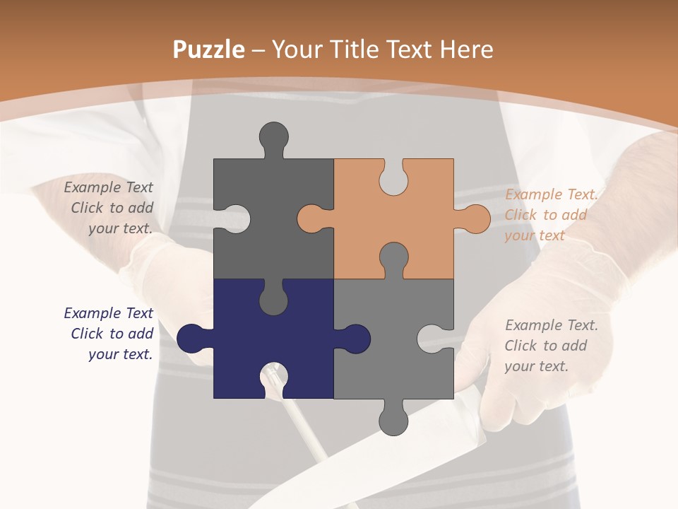 A Butcher Using A Butcher Steel To Sharpen A Knife PowerPoint Template