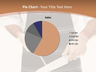 A Butcher Using A Butcher Steel To Sharpen A Knife PowerPoint Template