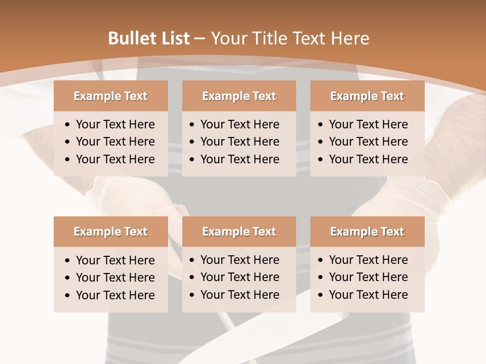 A Butcher Using A Butcher Steel To Sharpen A Knife PowerPoint Template