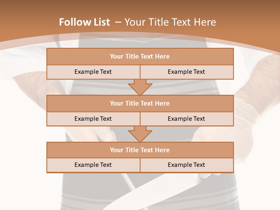 A Butcher Using A Butcher Steel To Sharpen A Knife PowerPoint Template