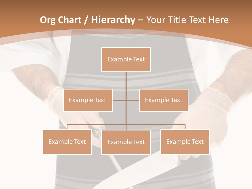 A Butcher Using A Butcher Steel To Sharpen A Knife PowerPoint Template