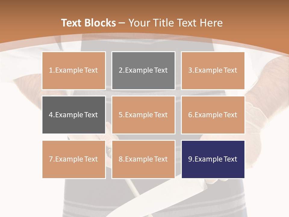 A Butcher Using A Butcher Steel To Sharpen A Knife PowerPoint Template