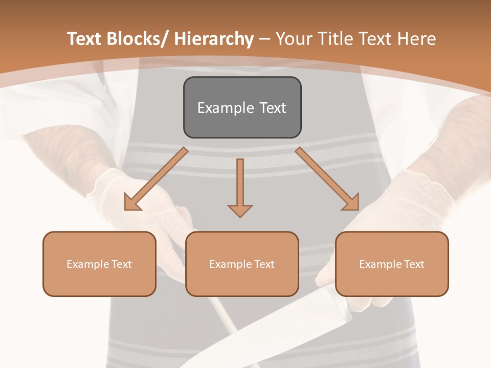 A Butcher Using A Butcher Steel To Sharpen A Knife PowerPoint Template