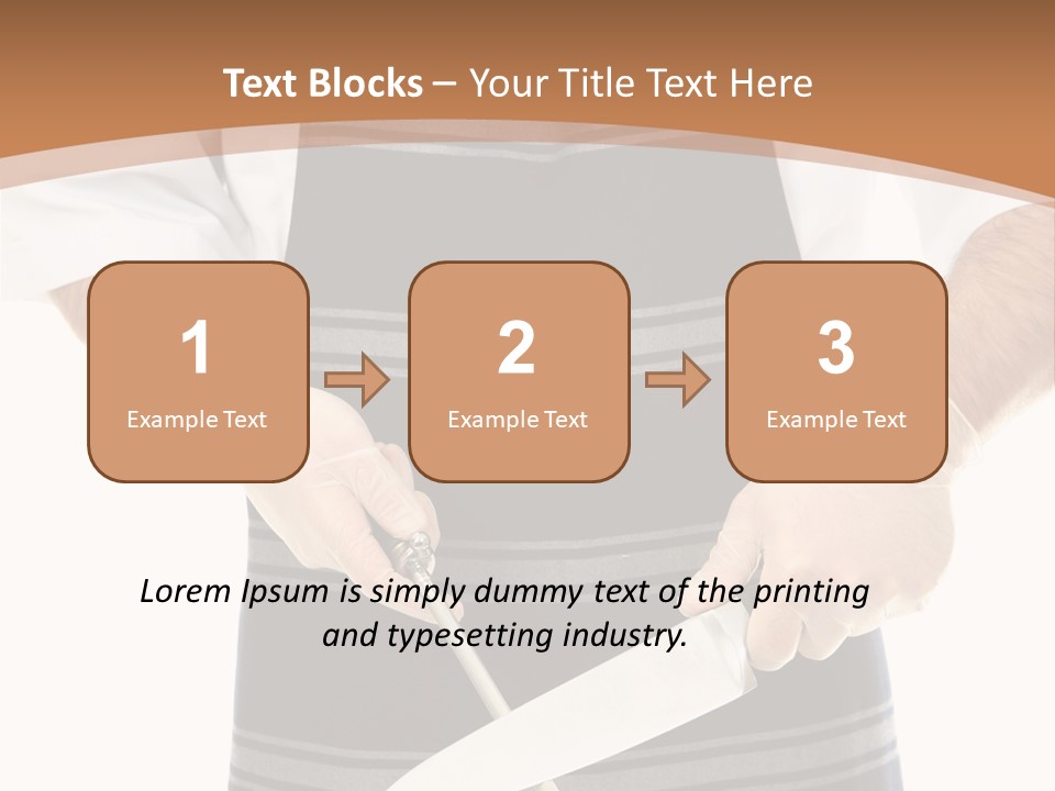 A Butcher Using A Butcher Steel To Sharpen A Knife PowerPoint Template