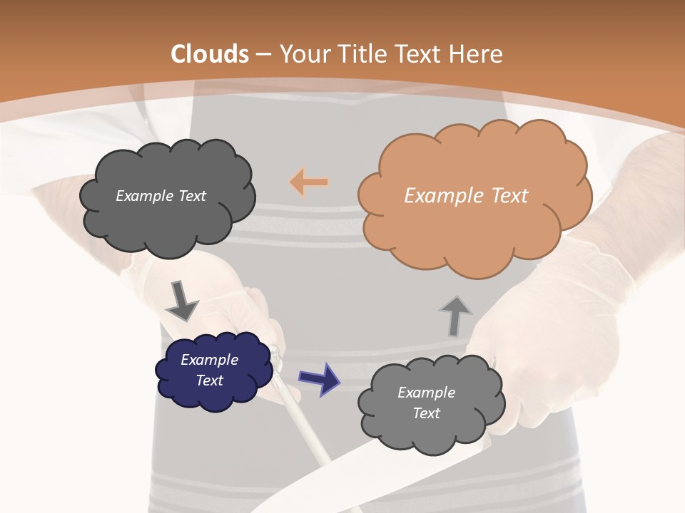 A Butcher Using A Butcher Steel To Sharpen A Knife PowerPoint Template