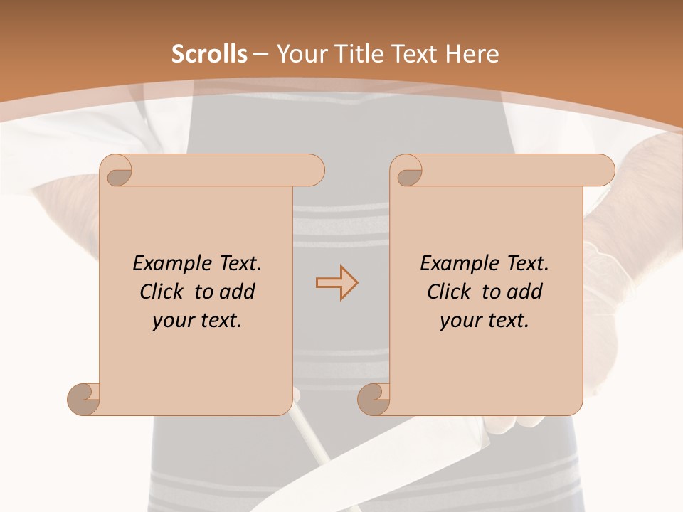 A Butcher Using A Butcher Steel To Sharpen A Knife PowerPoint Template