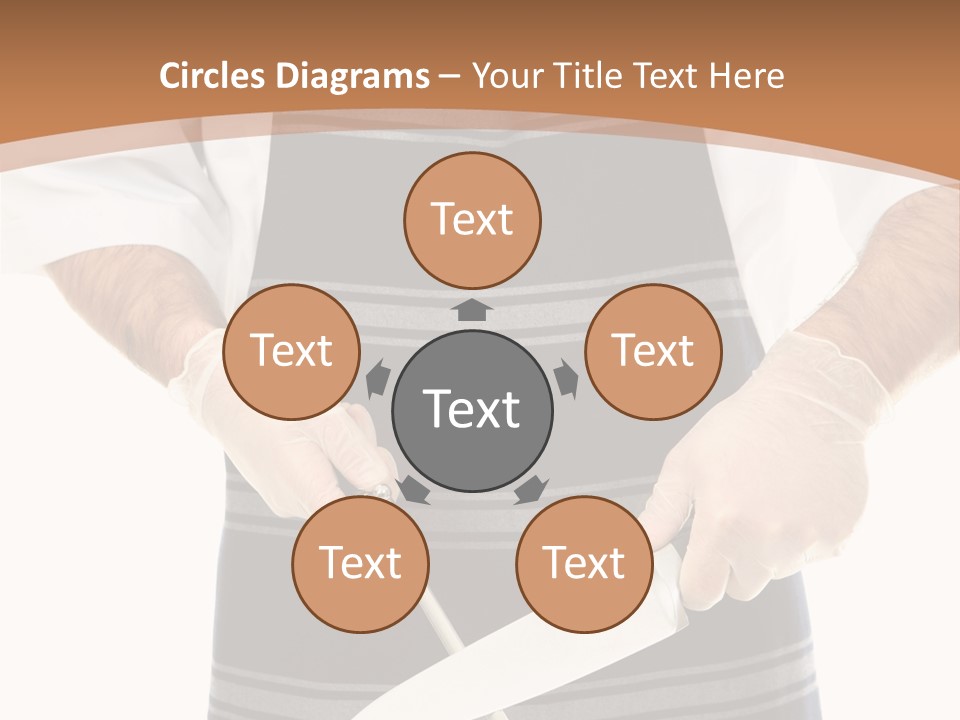 A Butcher Using A Butcher Steel To Sharpen A Knife PowerPoint Template