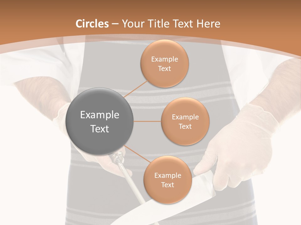 A Butcher Using A Butcher Steel To Sharpen A Knife PowerPoint Template