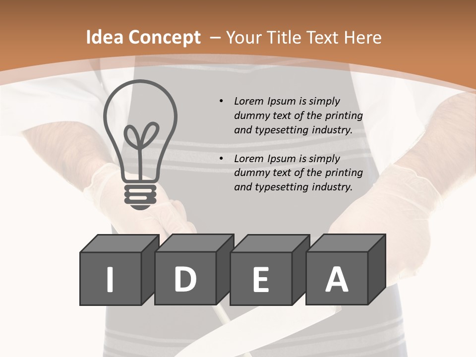 A Butcher Using A Butcher Steel To Sharpen A Knife PowerPoint Template