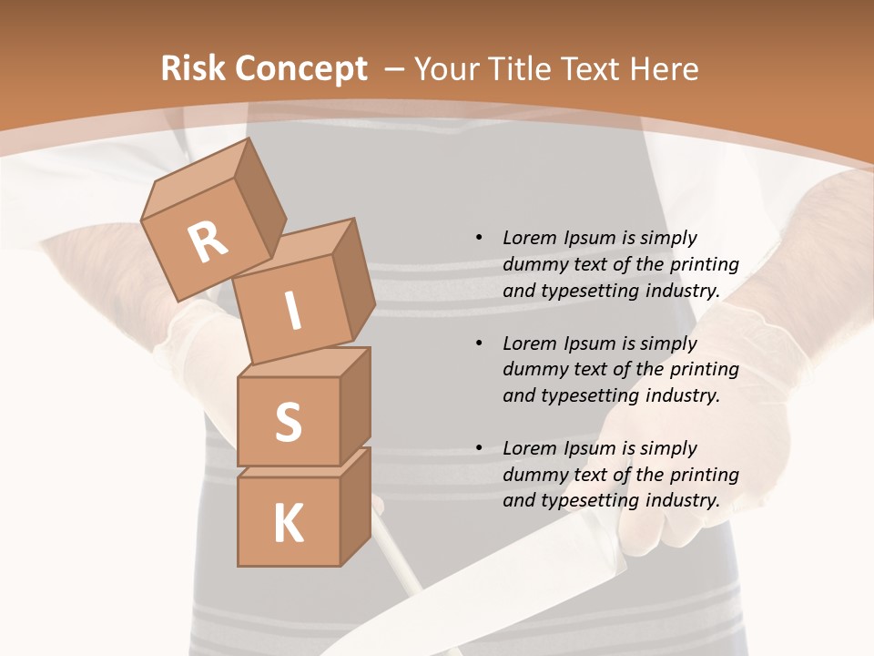 A Butcher Using A Butcher Steel To Sharpen A Knife PowerPoint Template