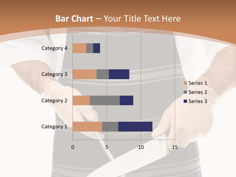 A Butcher Using A Butcher Steel To Sharpen A Knife PowerPoint Template