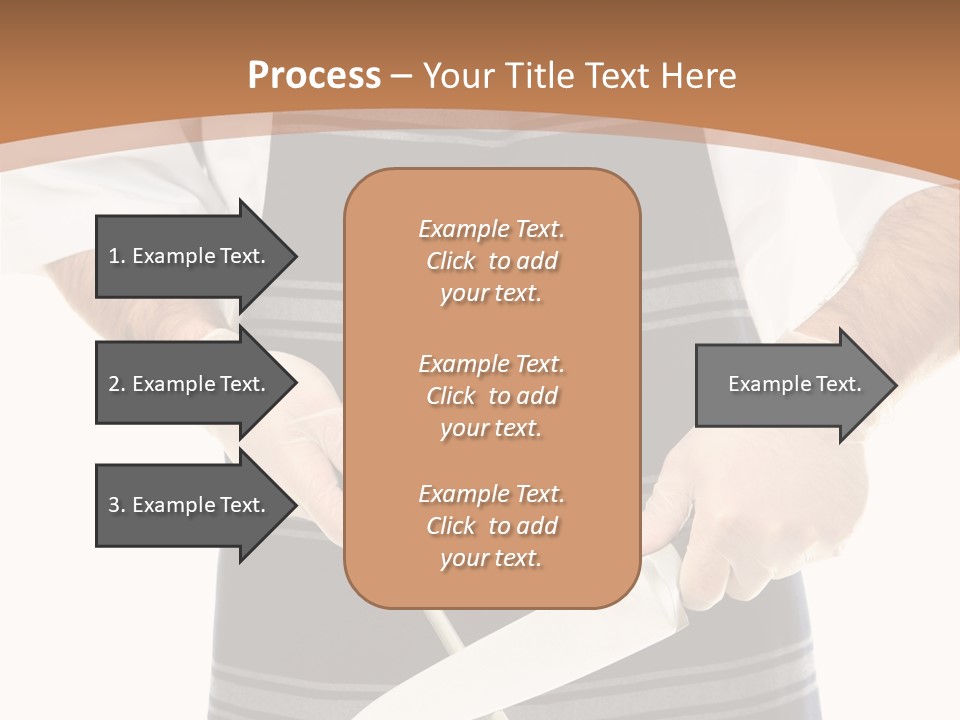 A Butcher Using A Butcher Steel To Sharpen A Knife PowerPoint Template