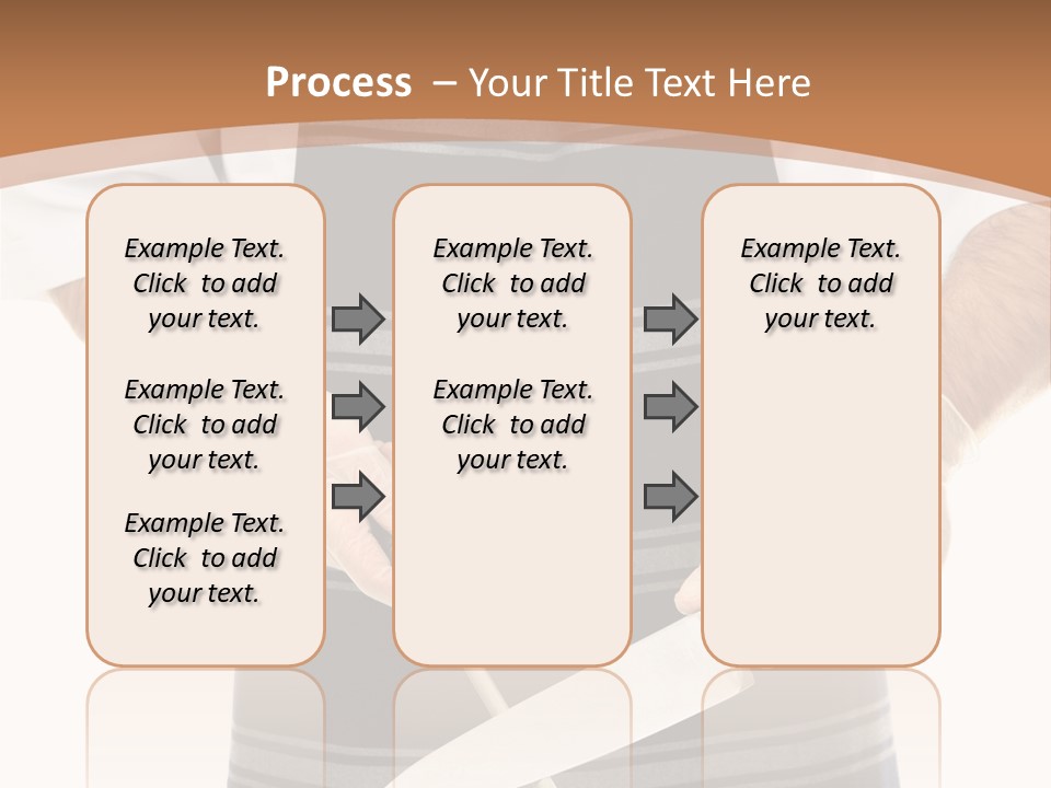 A Butcher Using A Butcher Steel To Sharpen A Knife PowerPoint Template