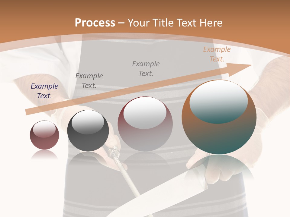 A Butcher Using A Butcher Steel To Sharpen A Knife PowerPoint Template