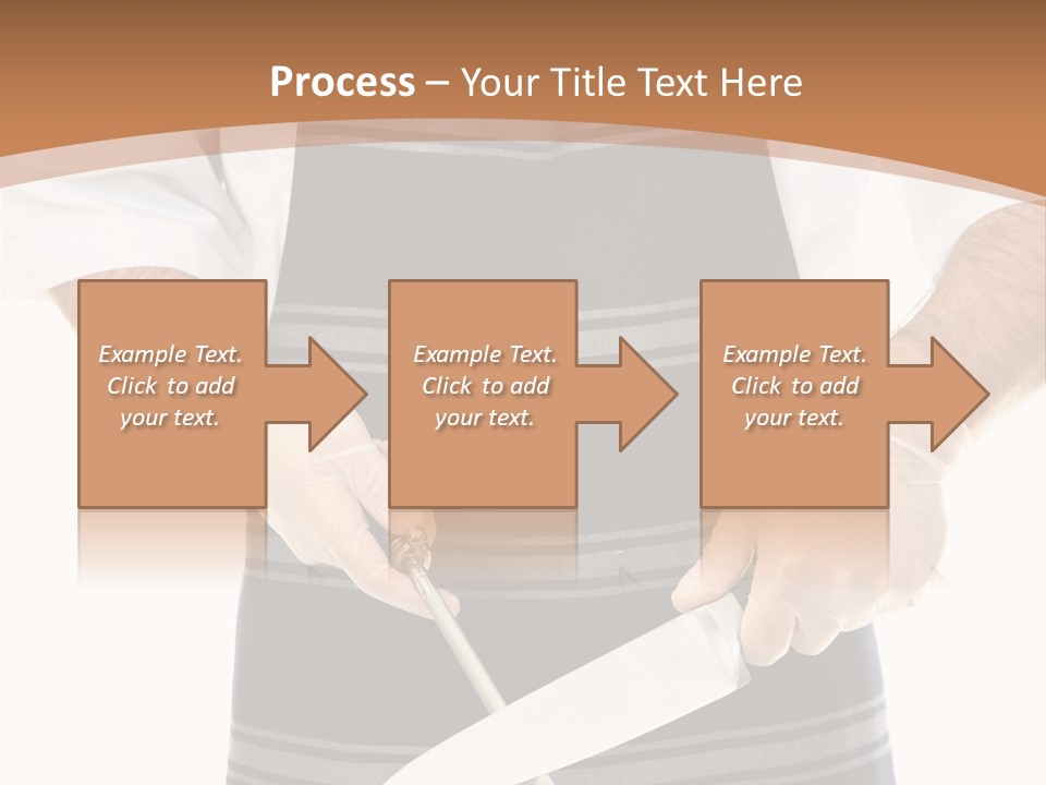 A Butcher Using A Butcher Steel To Sharpen A Knife PowerPoint Template