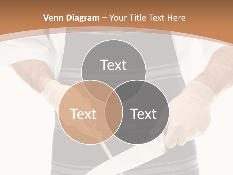 A Butcher Using A Butcher Steel To Sharpen A Knife PowerPoint Template