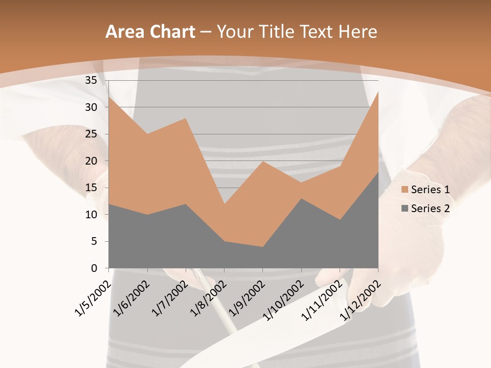 A Butcher Using A Butcher Steel To Sharpen A Knife PowerPoint Template