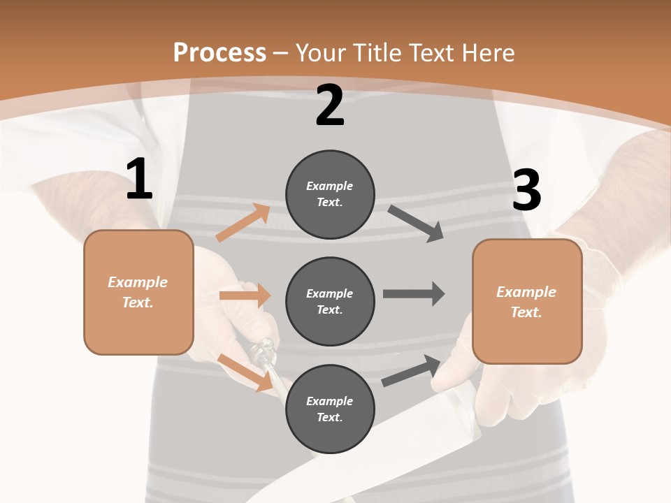 A Butcher Using A Butcher Steel To Sharpen A Knife PowerPoint Template