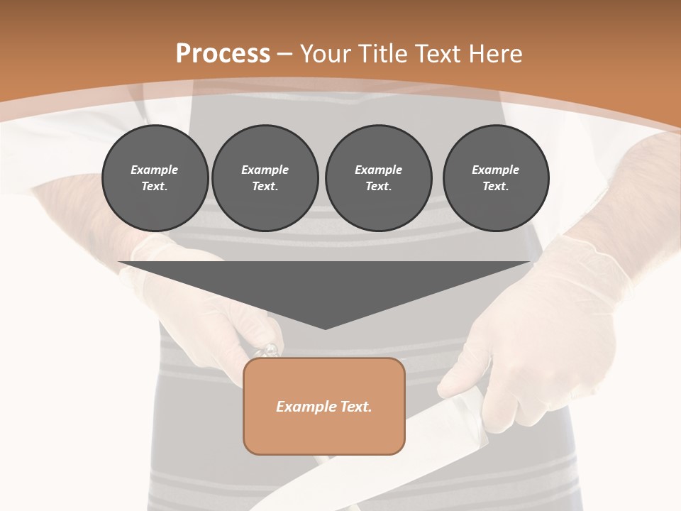 A Butcher Using A Butcher Steel To Sharpen A Knife PowerPoint Template