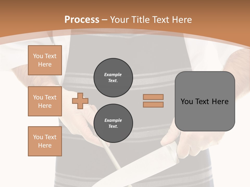 A Butcher Using A Butcher Steel To Sharpen A Knife PowerPoint Template