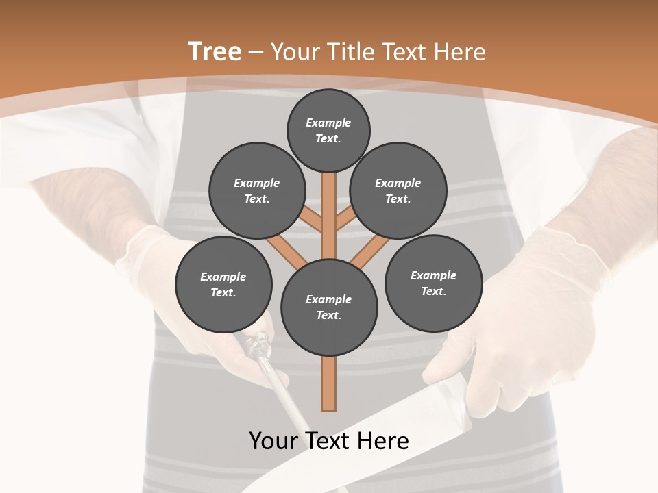 A Butcher Using A Butcher Steel To Sharpen A Knife PowerPoint Template