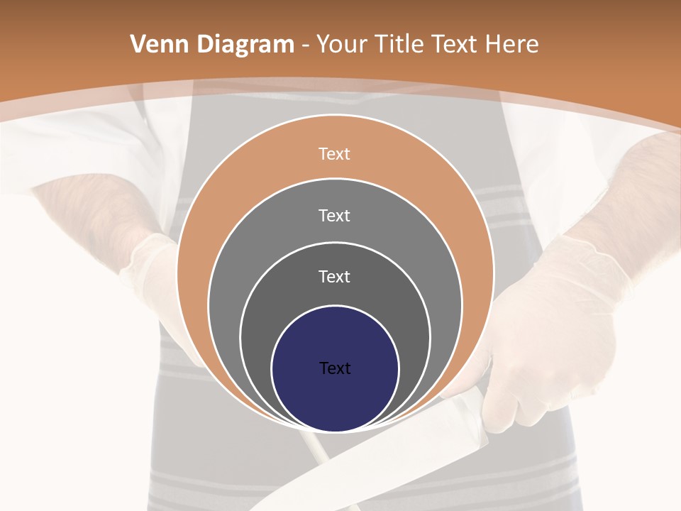 A Butcher Using A Butcher Steel To Sharpen A Knife PowerPoint Template
