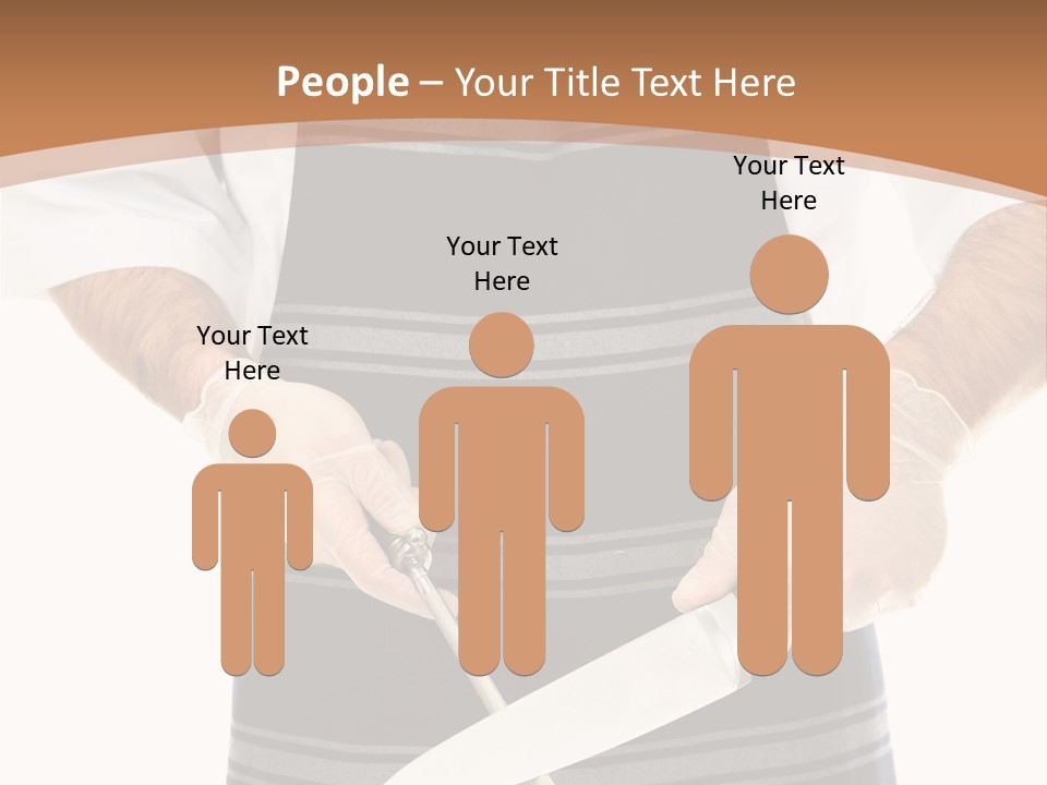 A Butcher Using A Butcher Steel To Sharpen A Knife PowerPoint Template