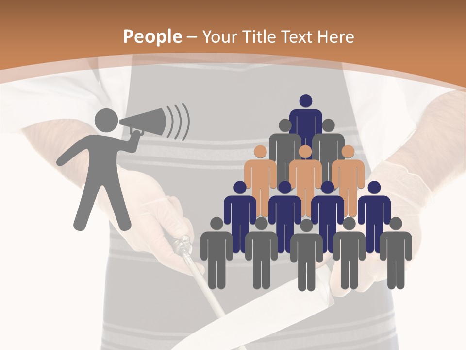 A Butcher Using A Butcher Steel To Sharpen A Knife PowerPoint Template