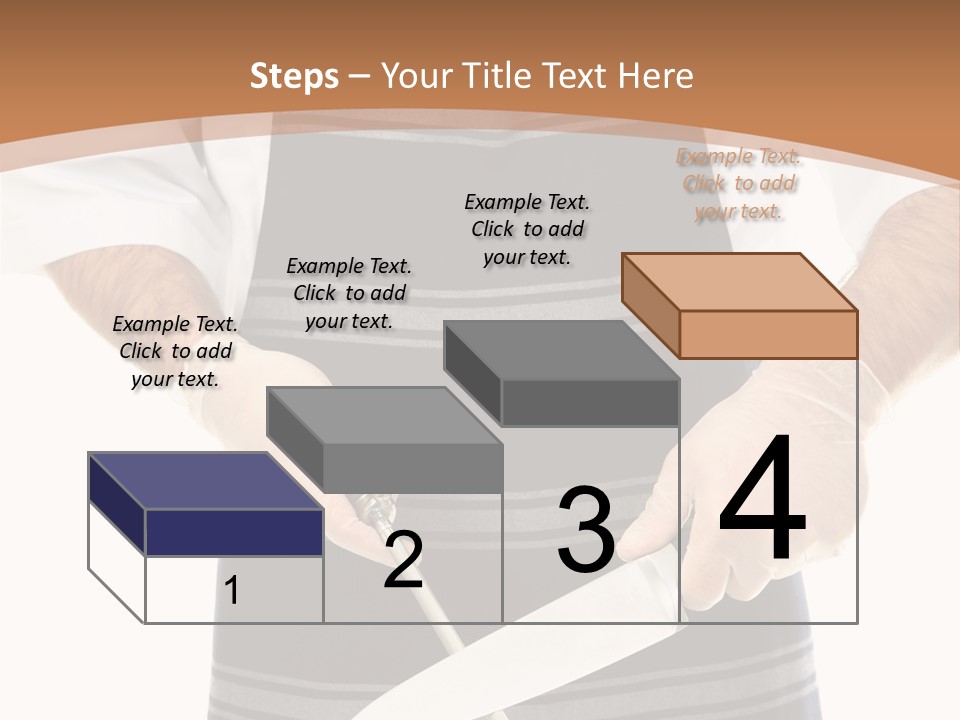 A Butcher Using A Butcher Steel To Sharpen A Knife PowerPoint Template